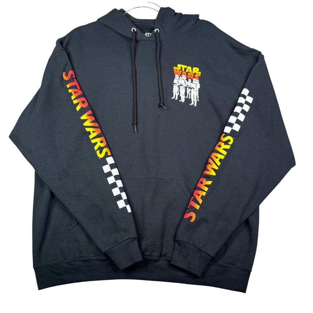 Star Wars Fifth Sun Mens XL Black Stormtrooper Graphic Hoodie Sleeve Print Logo